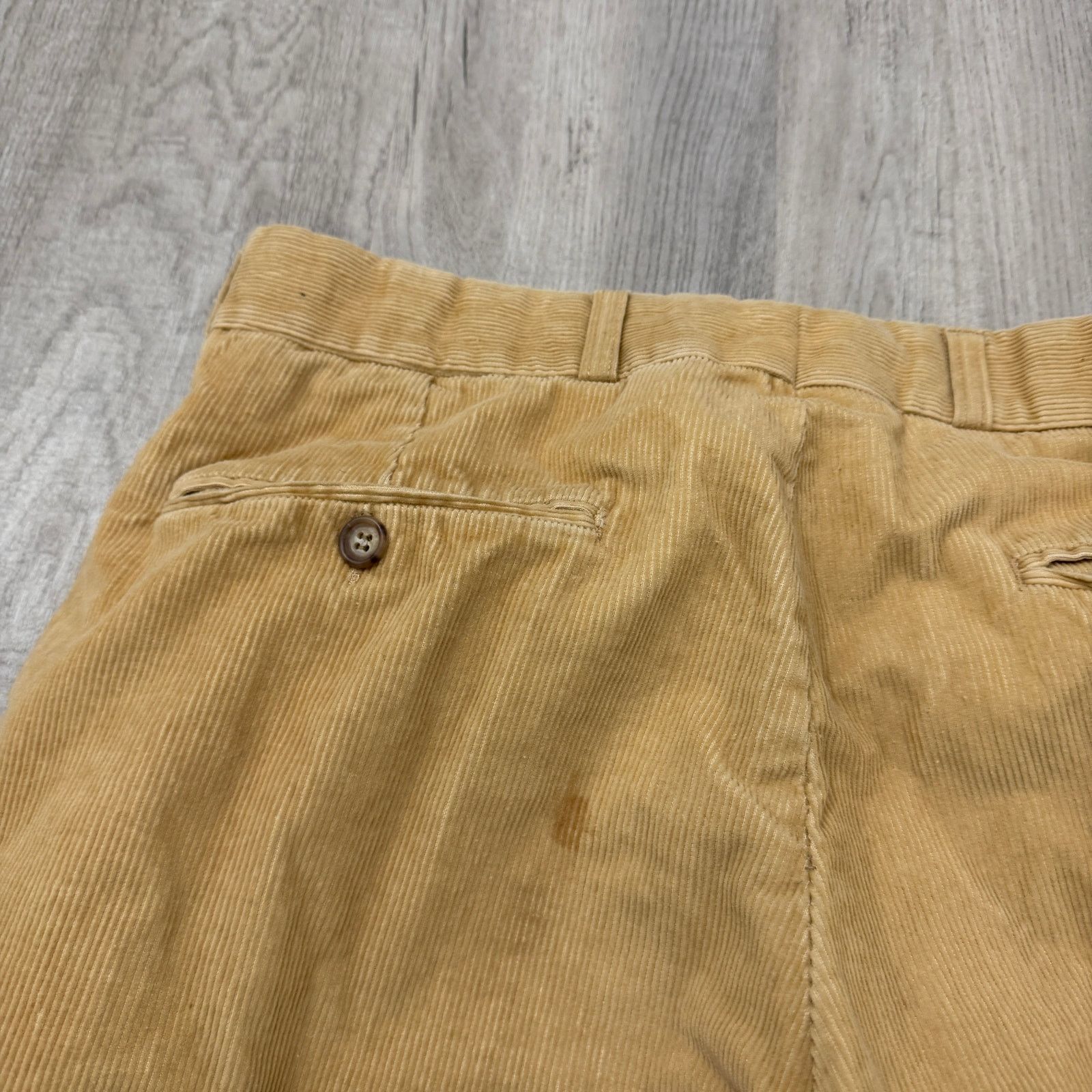 Vintage Vintage Corduroy Pants Men's 33 (Fits 30x29) Tan Flat Front Size US 33 - 8 Thumbnail