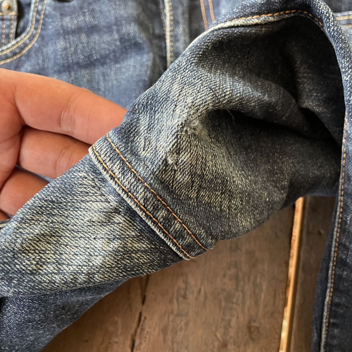 Levi's 🔥Vintage Levis 505 Big E Stoned Washed Denim Jeans Size US 32 / EU 48 - 8 Thumbnail