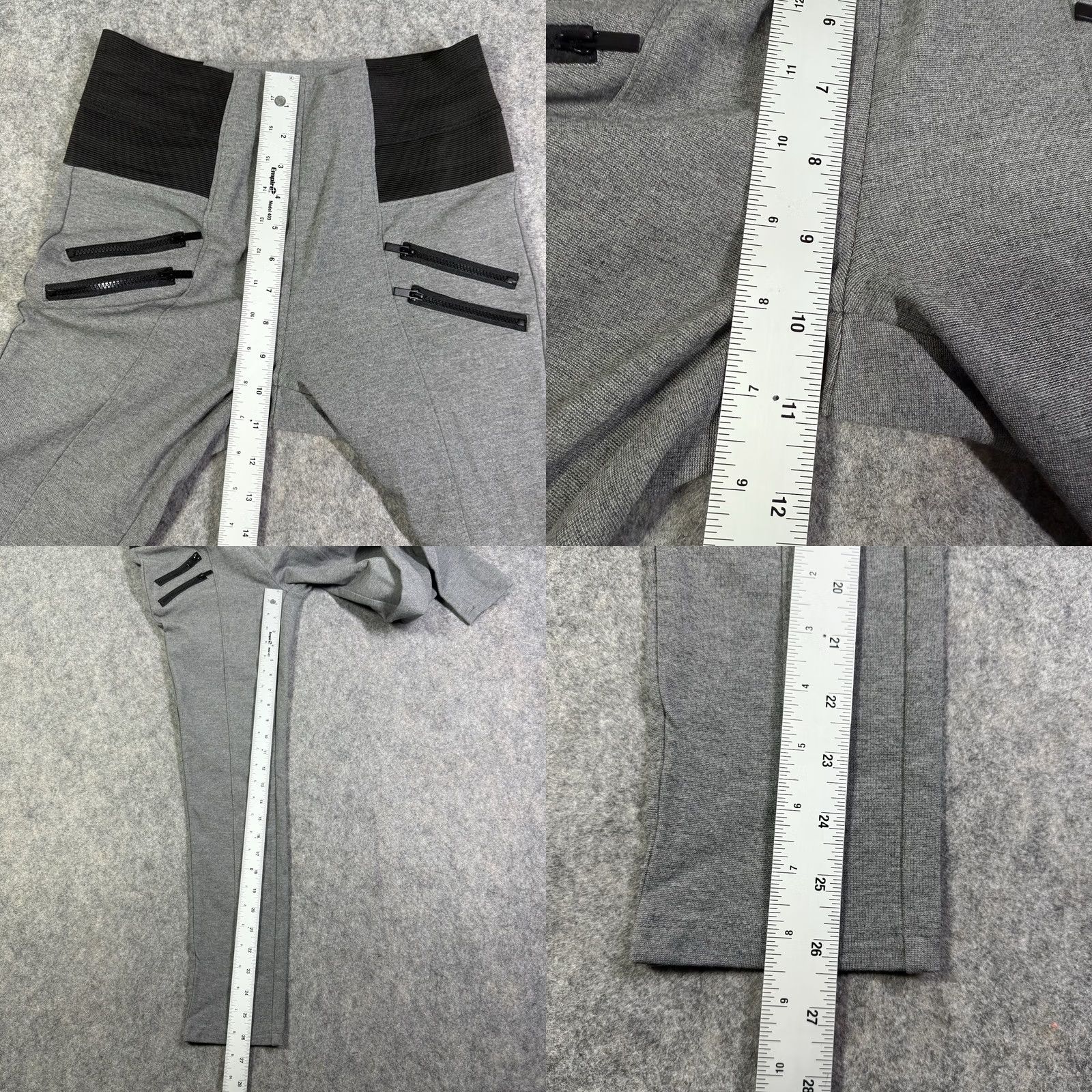 Guess GUESS Daisy Leggings Women's Large Gray Zipper NWT Cropped Activewear Casual Travel Style: Leggings Size 36" / US 14 / IT 50 - 8 Thumbnail