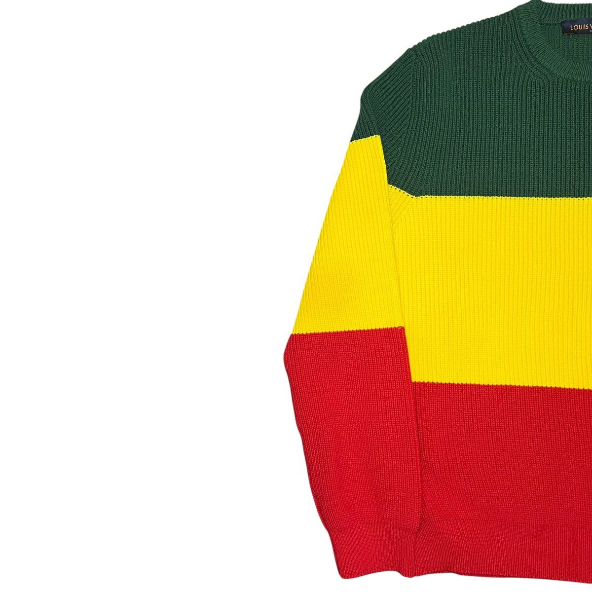 Louis Vuitton LOUIS VUITTON 21SS Virgil Abloh Rastafari Jamaican Sweater Size US L / EU 52-54 / 3 - 3 Thumbnail
