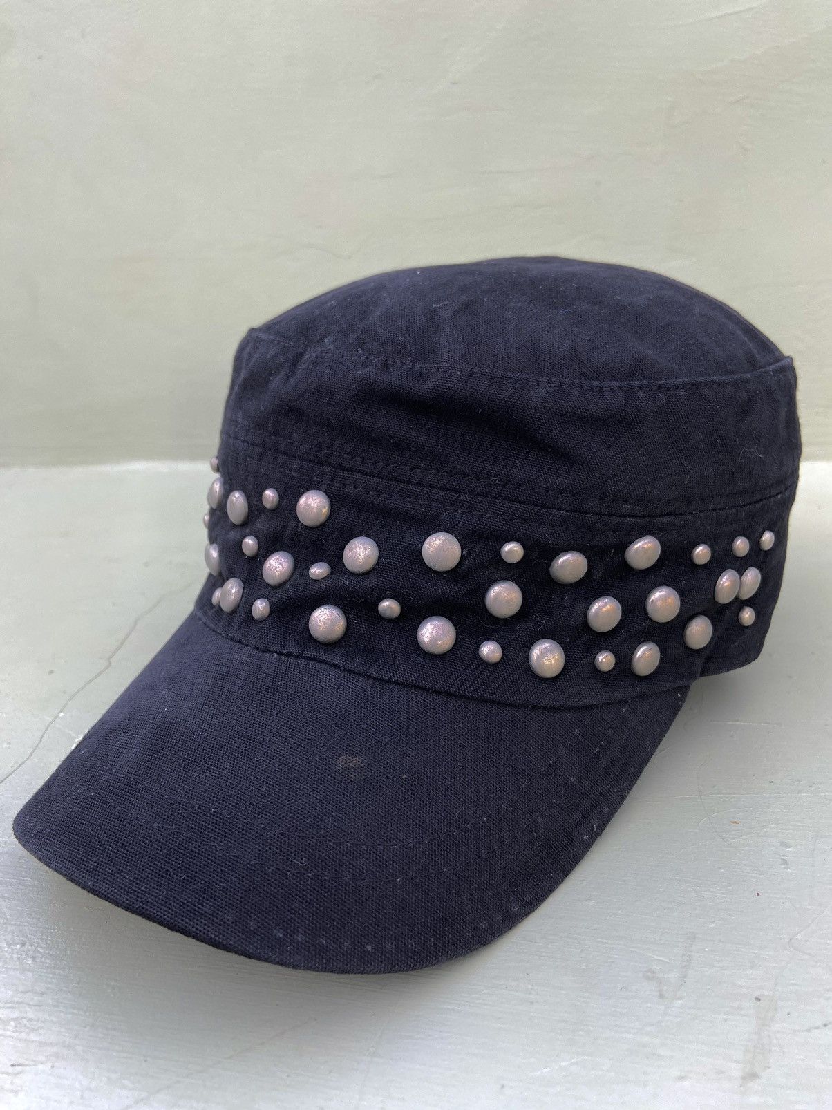 If Six Was Nine × Japanese Brand × Le Grande Bleu (L.G.B.) 2000s punk studded pearl ifsixwasnine patrol hat Size ONE SIZE - 3 Thumbnail
