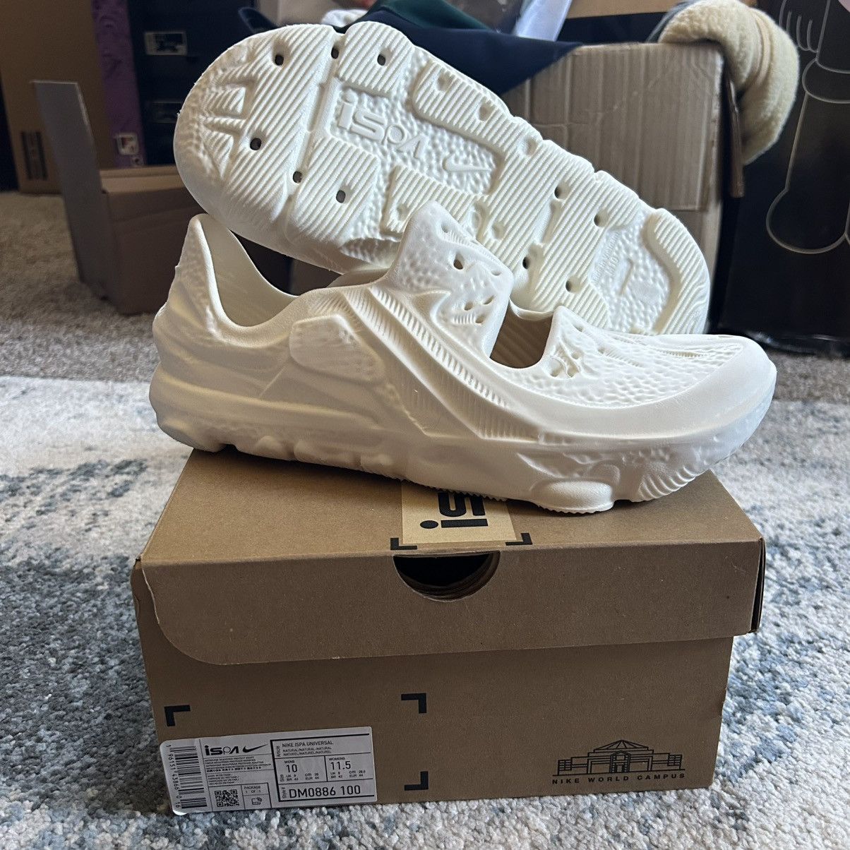Nike DM0886-100 NiKE iSPA UNiVERSAL CLOG NATURAL WHiTE GORPCORE Size US 10 / EU 43 - 6 Thumbnail