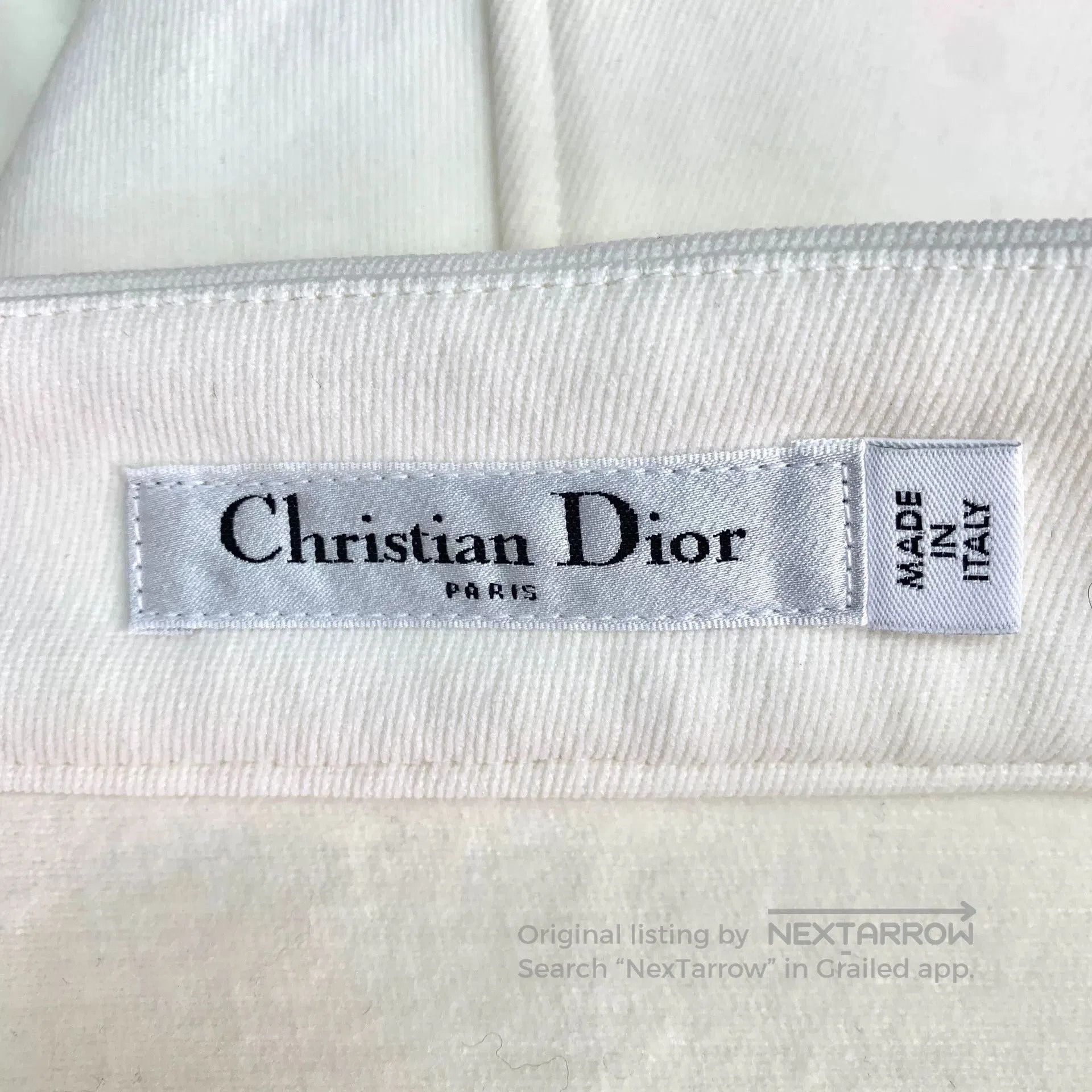 Dior christian dior white striped embroidered pants. Size US 38 / EU 54 - 6 Thumbnail