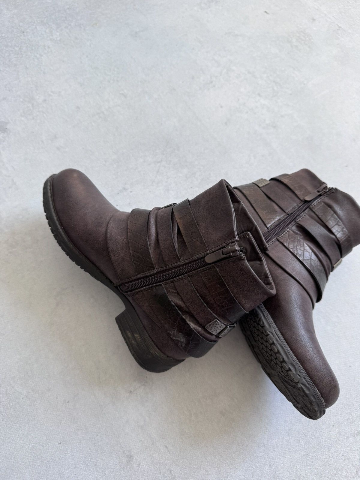 If Six Was Nine Vintage A.S 98 Style Italy Designer Women’s Stripped Boots Size US 6.5 / IT 36.5 - 9 Thumbnail