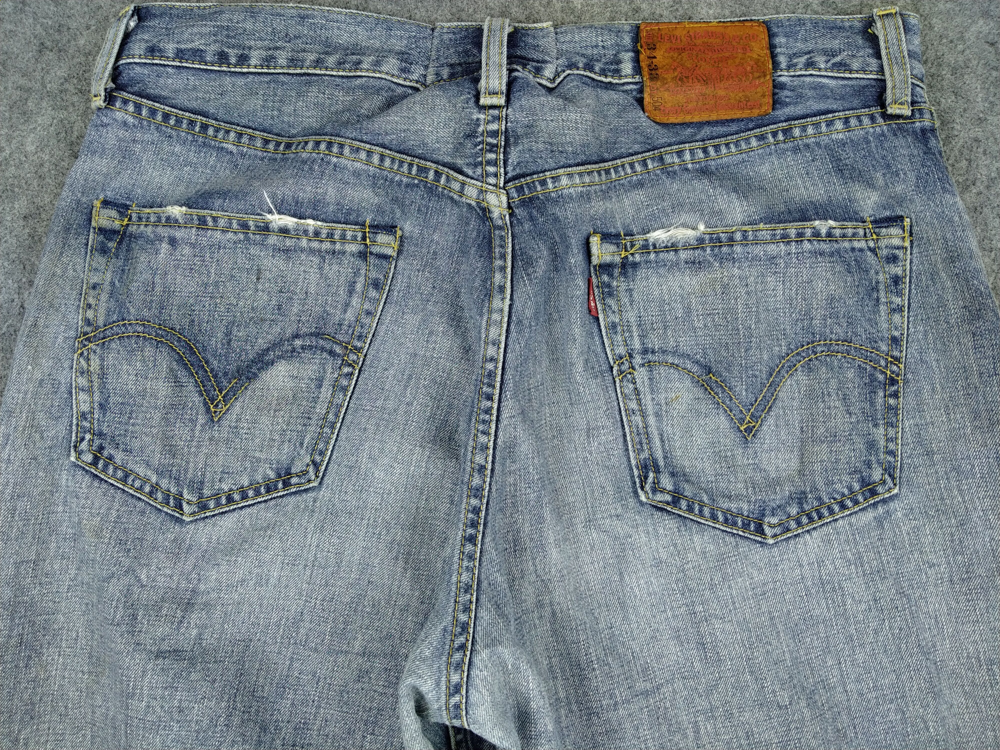 Levi's Blue Distressed Vintage Levi's 504 Denim 34x26 -JN760 Size US 34 / EU 50 - 4 Thumbnail