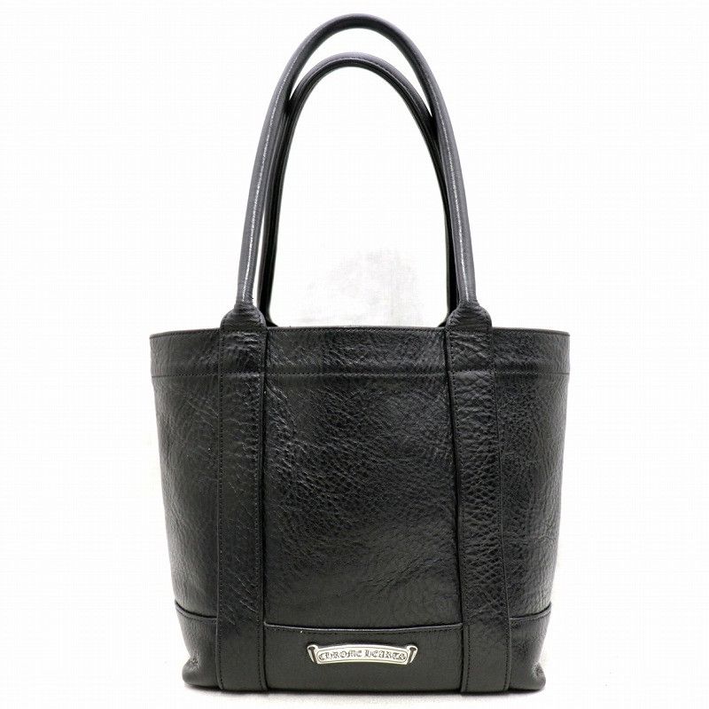 image of Chrome Hearts Scroll Label Mini Tote in Black, Men's