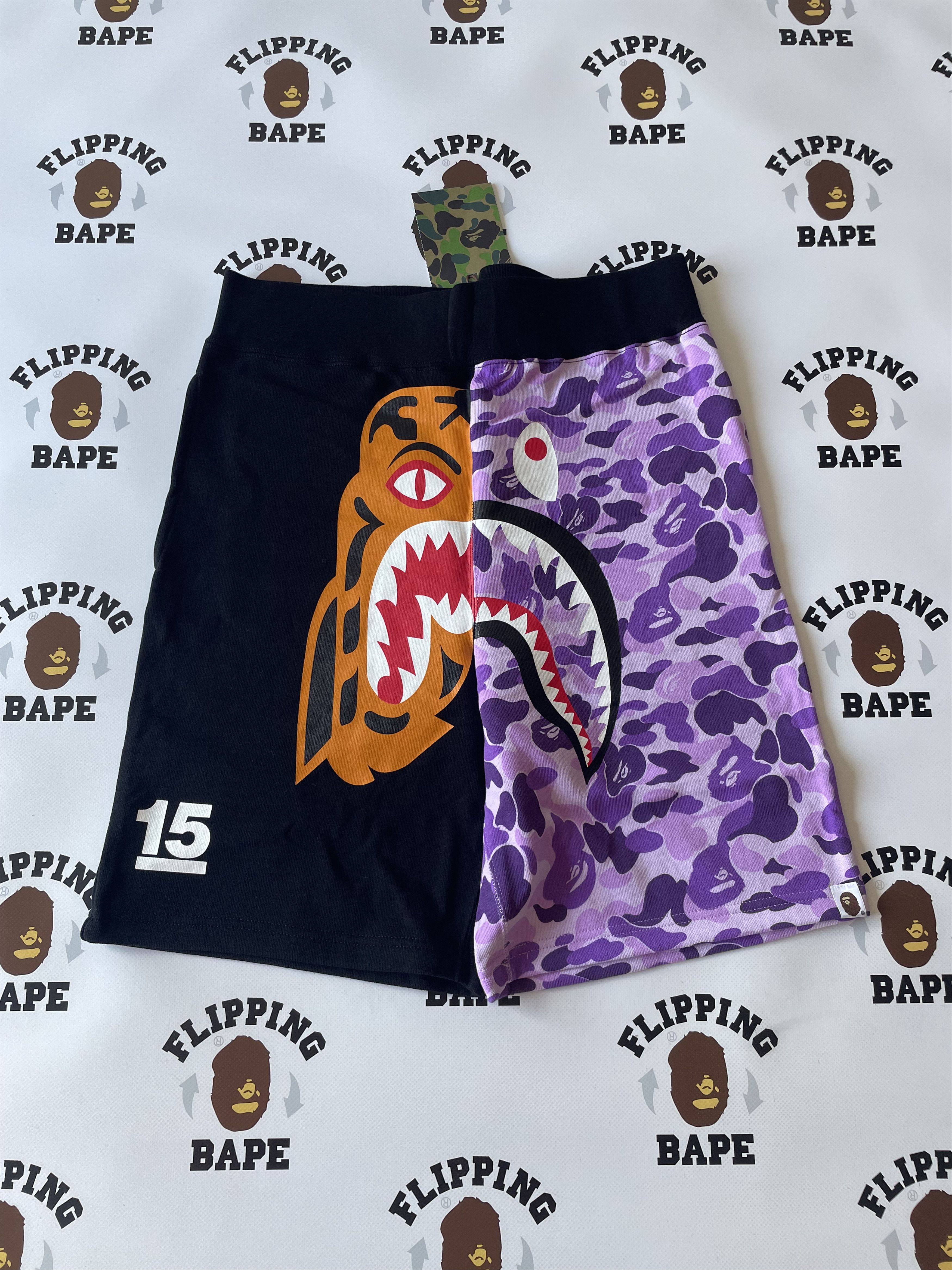 BAPE TAIPEI 15th ANNIVERSARY TIGER SHARK SWEAT SHORTS