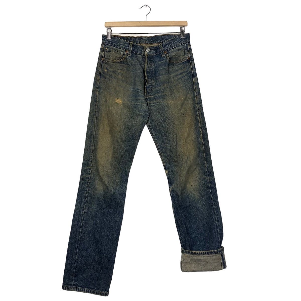 Levi's 🔥Vintage Distressed Denim Rusty Levi’s 501 Travis Scott Size US 30 / EU 46 - 12 Thumbnail
