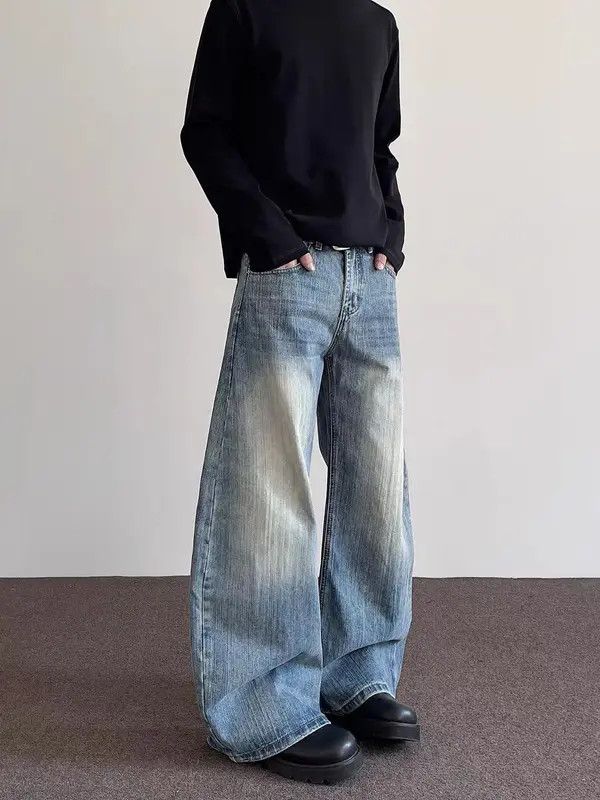 Vintage VIBE Vintage curved knife washed baggy banana shaped jeans Size US 30 / EU 46 - 3 Thumbnail
