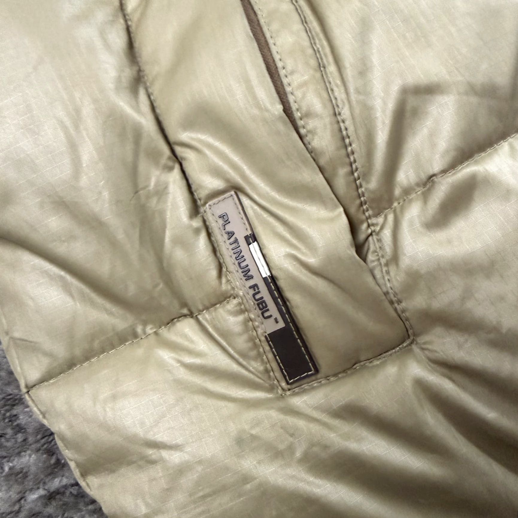 Fubu VINTAGE FUBU Jacket Mens 3XL Down Puffer Full Zip Hooded Gold Size US XXL / EU 58 / 5 - 5 Thumbnail