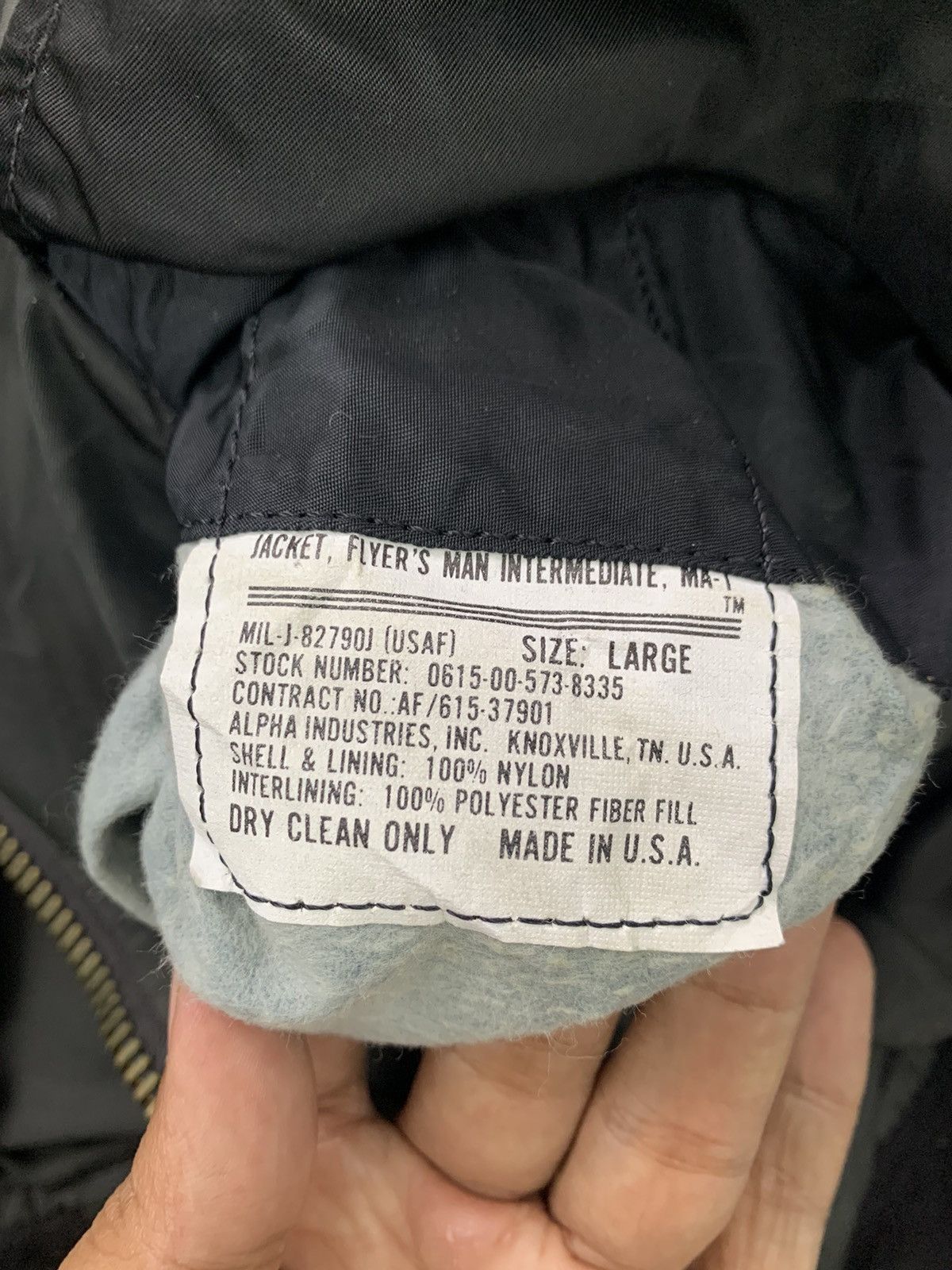 Alpha Industries × Vintage Vtg Alpha Industries Usaf MA-1 Bomber Jacket Zipper Ideal Size US L / EU 52-54 / 3 - 13 Thumbnail