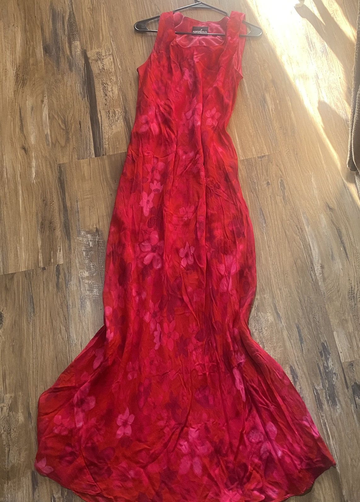 Vintage Y2K pink and red floral floor length dress! Size S / US 4 / IT 40 - 1 Thumbnail