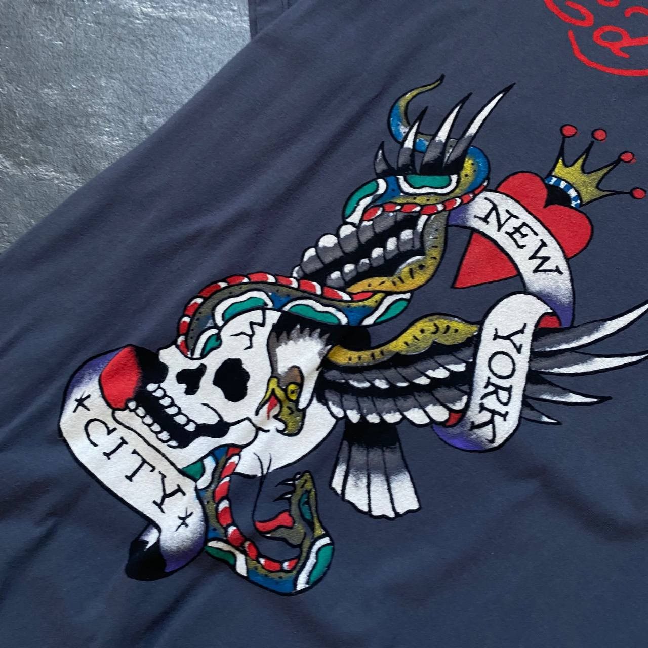 Ed Hardy × Vintage Vintage Ed hardy by Christian audigier big logo tee shirt Size US M / EU 48-50 / 2 - 4 Thumbnail