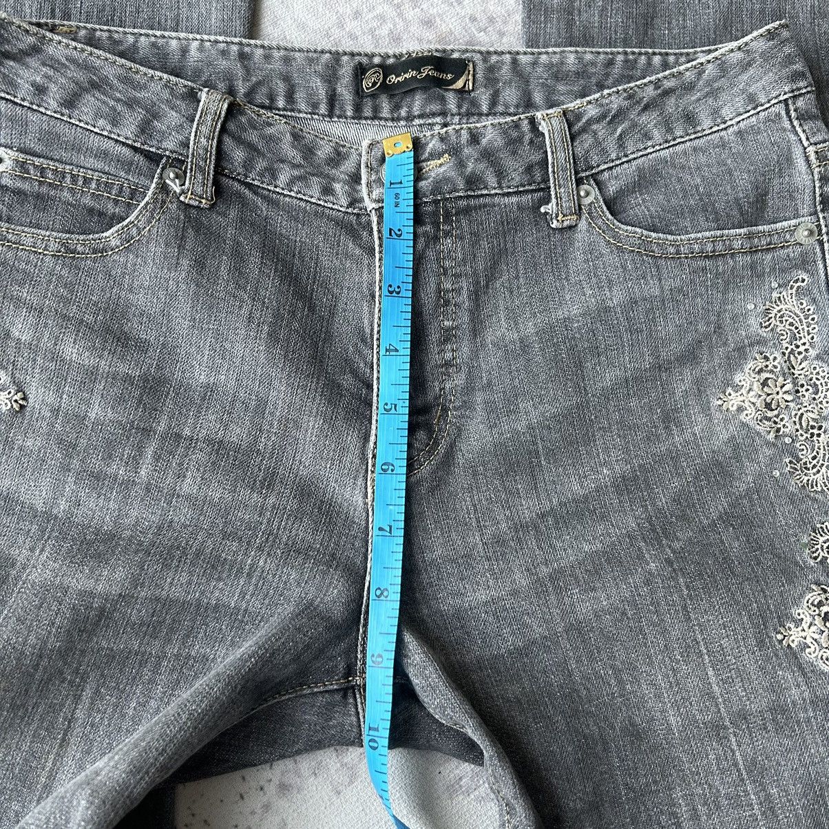 Japanese Brand Y2k Embroidery Flower Flared Jeans Size US 30 / EU 46 - 13 Thumbnail