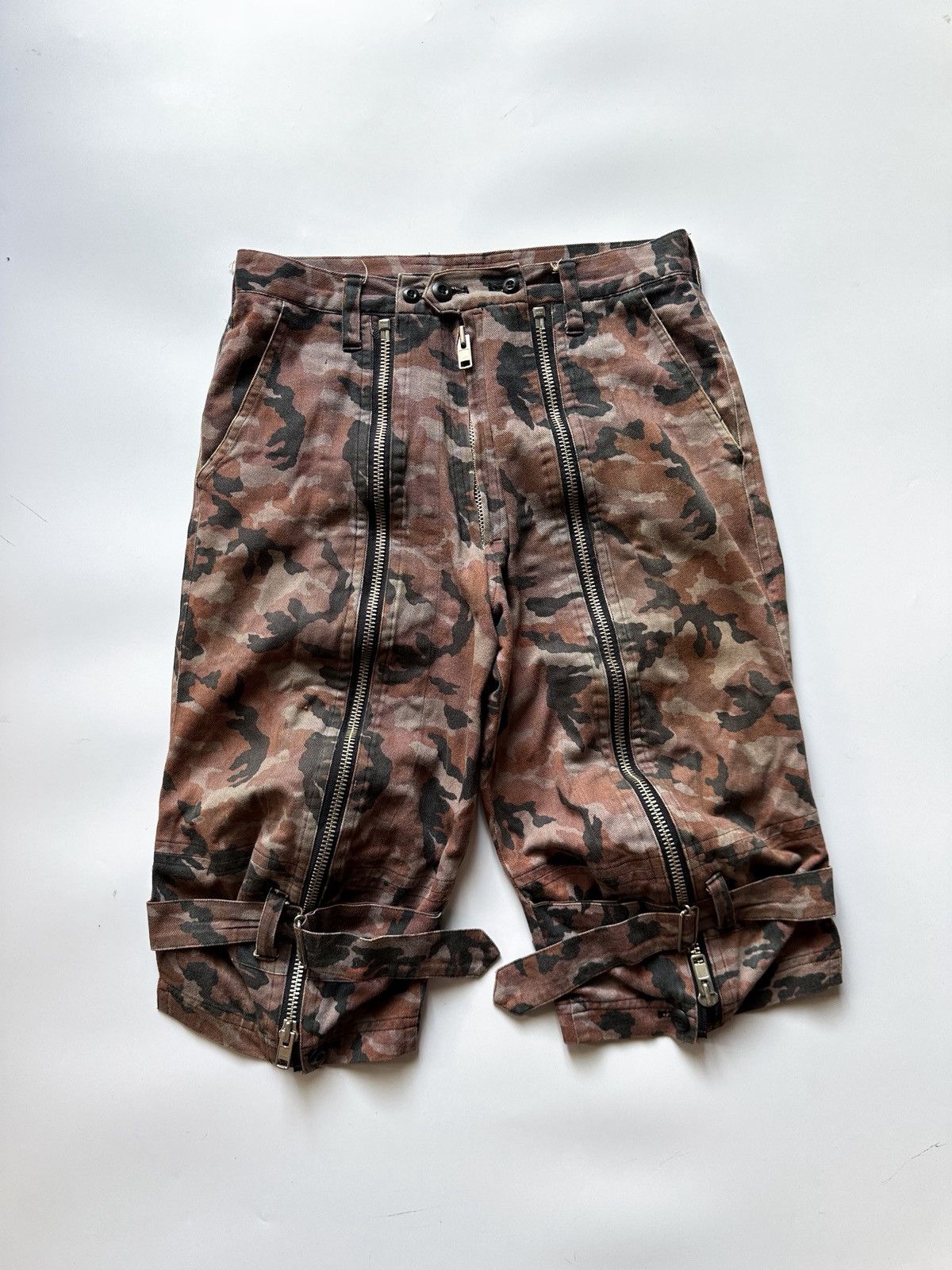 1990s MILKBOY by Hitomi Okawa Removable Camo Multi Zip Pants