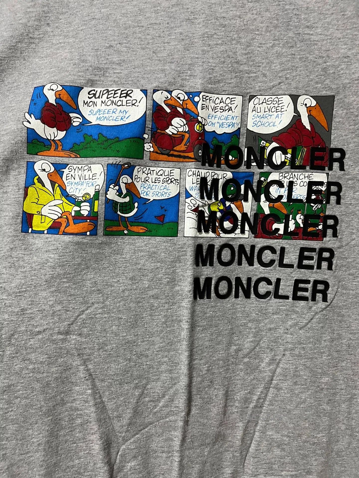 Moncler Moncler Men's Graffiti Cartoon Short Sleeve T. Size US XL / EU 56 / 4 - 2 Thumbnail