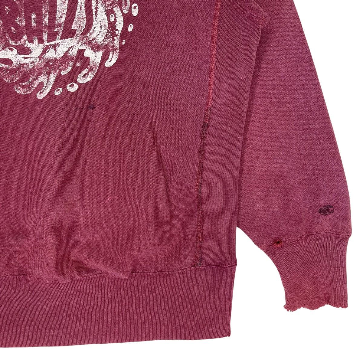 Champion × Vintage Distressed Champion Reverse Weave Slime Balls Sweater Size US L / EU 52-54 / 3 - 5 Thumbnail