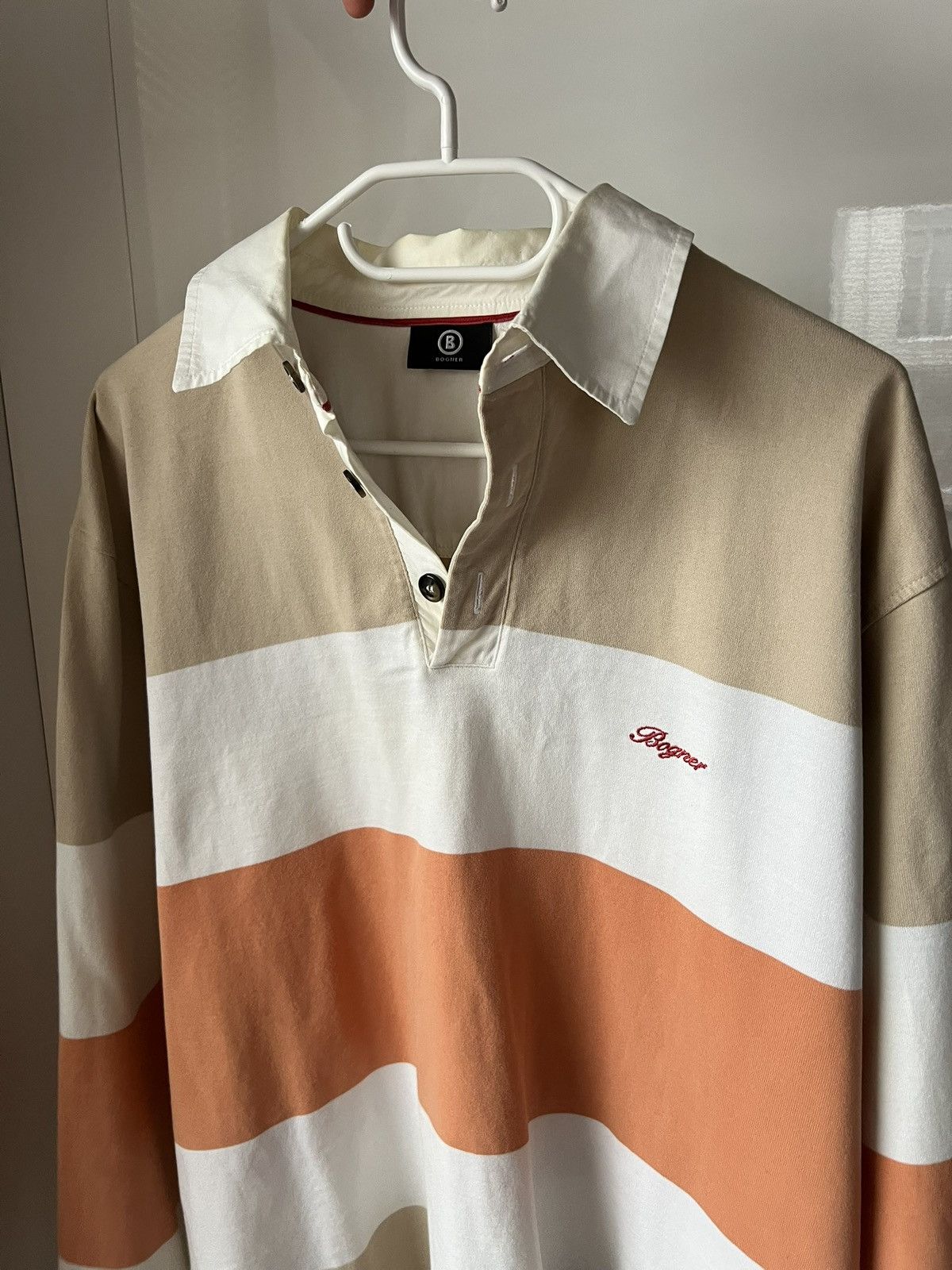 Bogner Vintage Bogner Embroidere Logo Polo Long Sleeve Tee Size US L / EU 52-54 / 3 - 7 Thumbnail