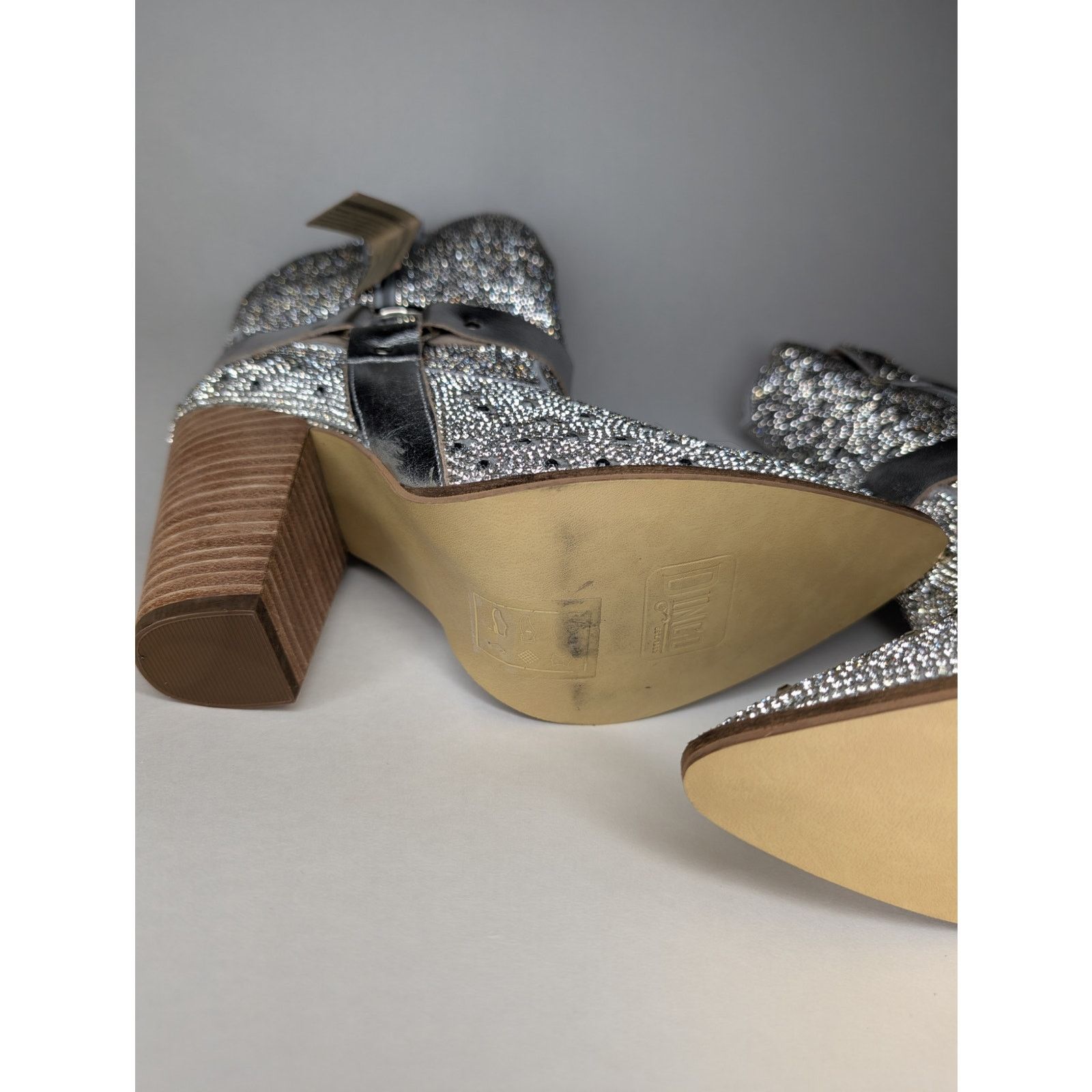 Dingo1969 Dingo Crown Jewel Silver Rhinestone Leather Harness Booties Size US 9.5 / IT 39.5 - 8 Thumbnail