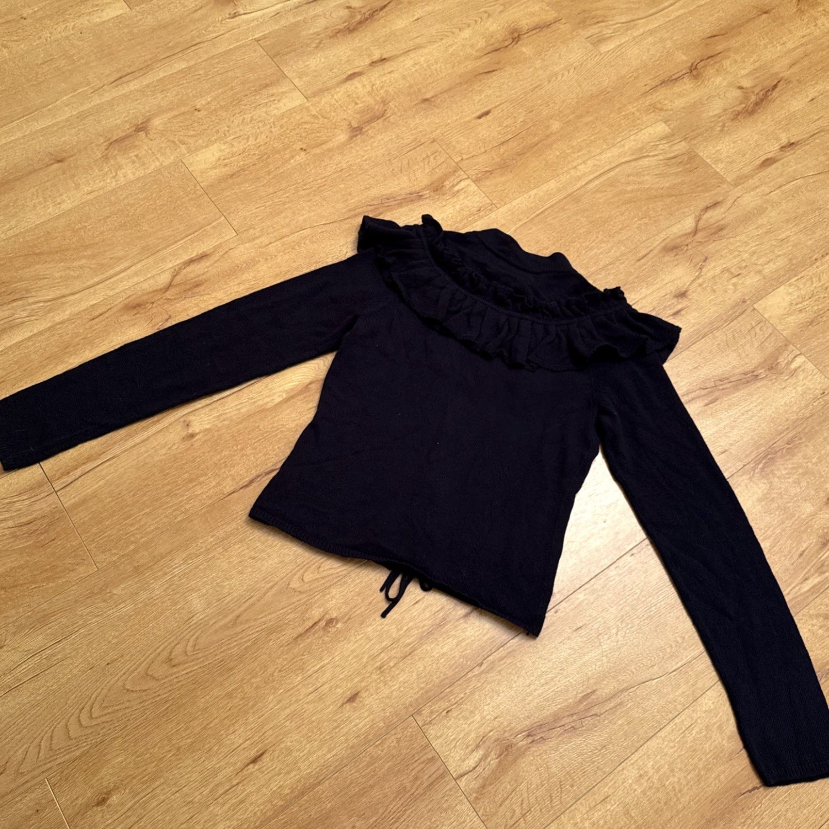 Anthropologie **Leofdottir Blue L Size Long Sleeve Ruffle Cardigan Sweater** User: Leofdottir Blue L Size Long Sleeve Ruffle Cardigan Sweater Size L / US 10 / IT 46 - 7 Thumbnail