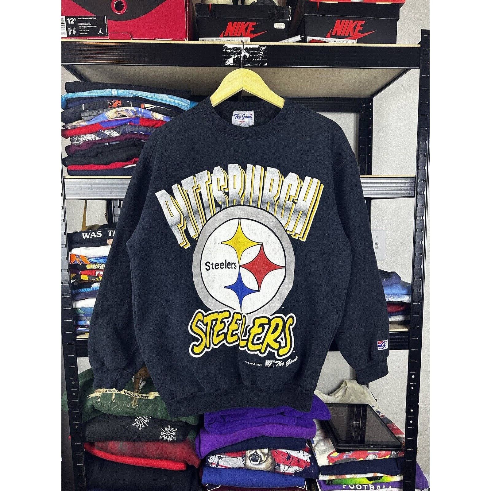 Collector Vintage 90s Nike Pittsburgh Steelers Sweatshirt 