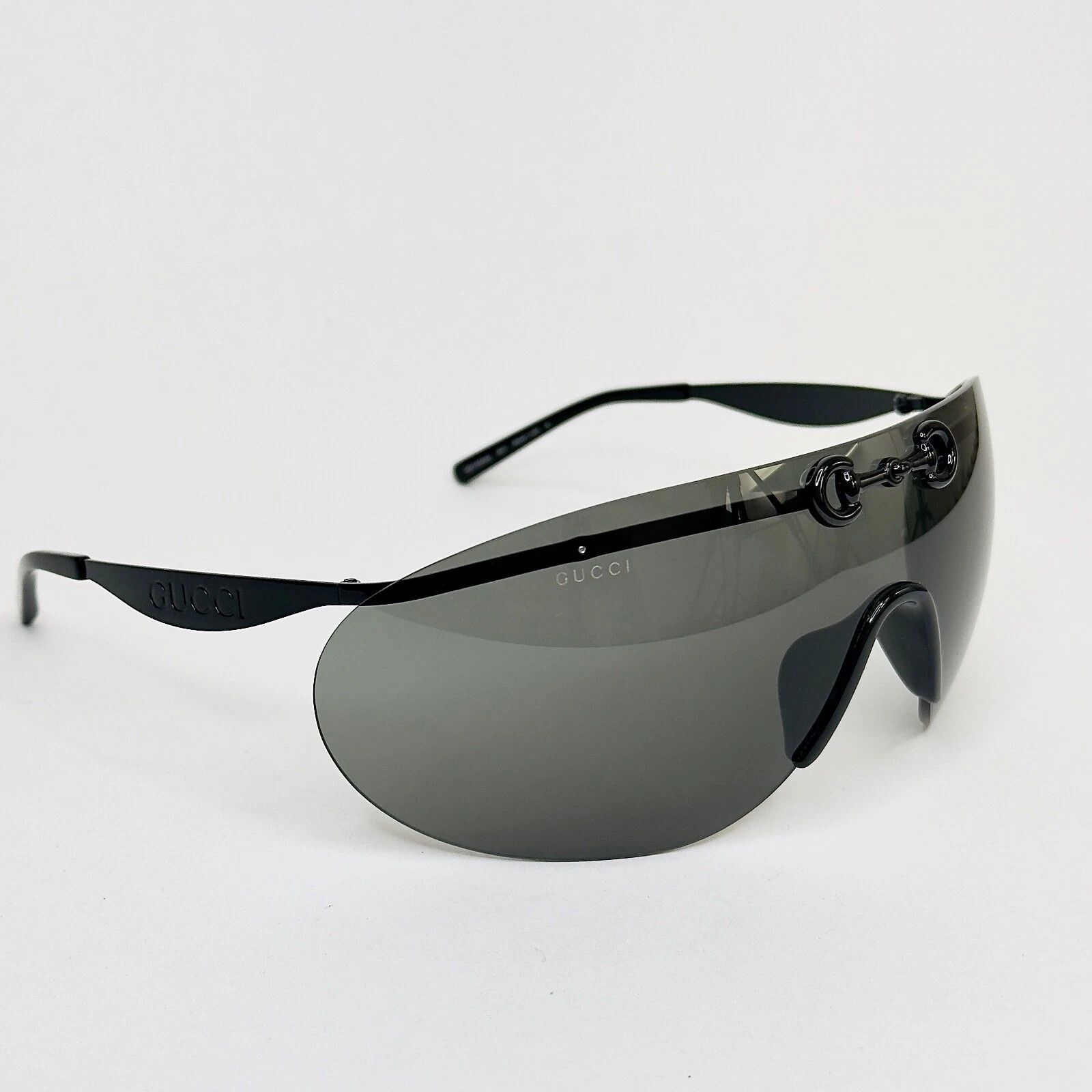 Gucci GUCCI HORSEBIT 1656 Black Metal Mask Gg1656S Sunglasses 001 Size ONE SIZE - 2 Thumbnail