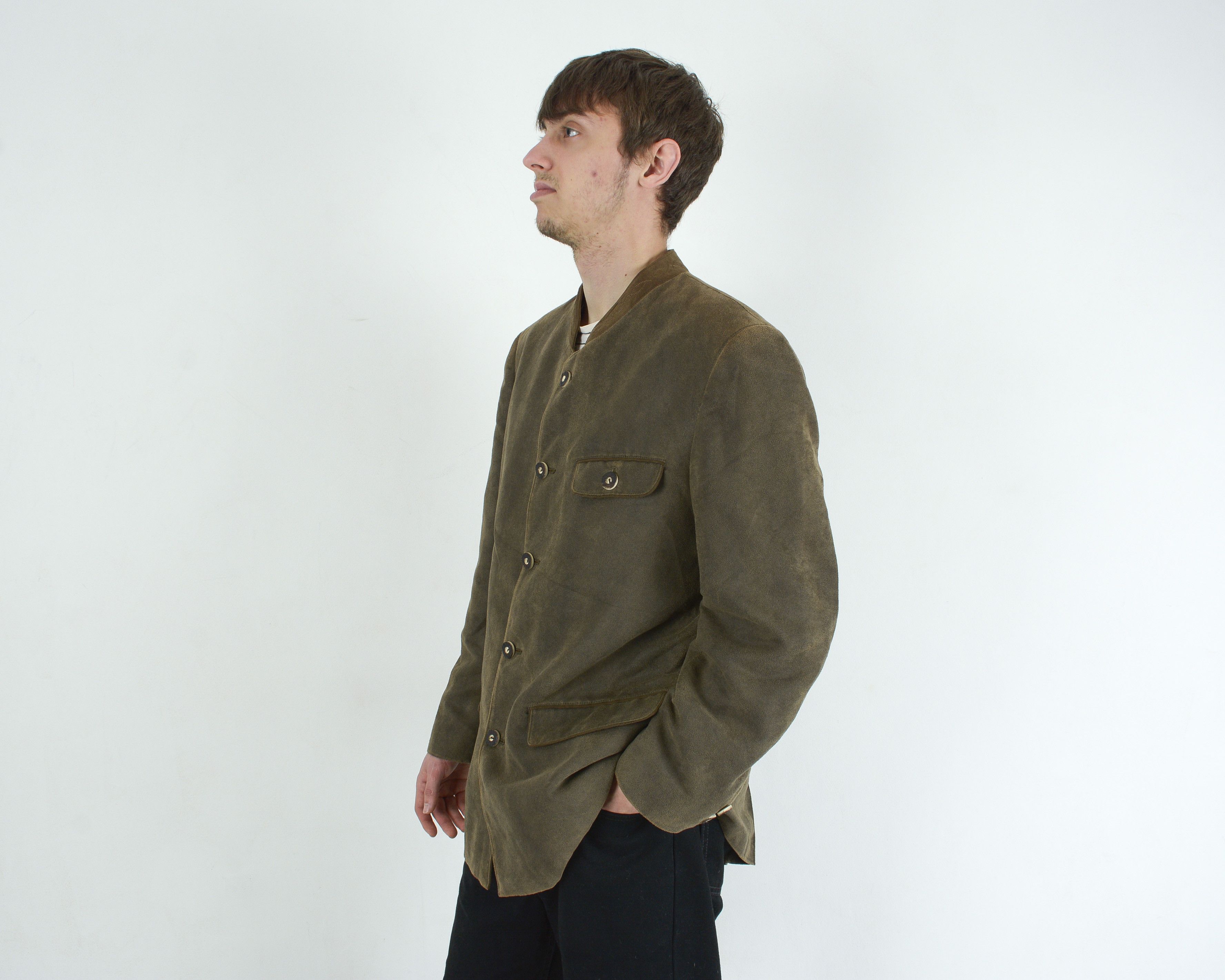 Other × Vintage W17 UK 38 US Trachten Jacket Coat Blazer Janker Cardigan Size 38R - 4 Thumbnail