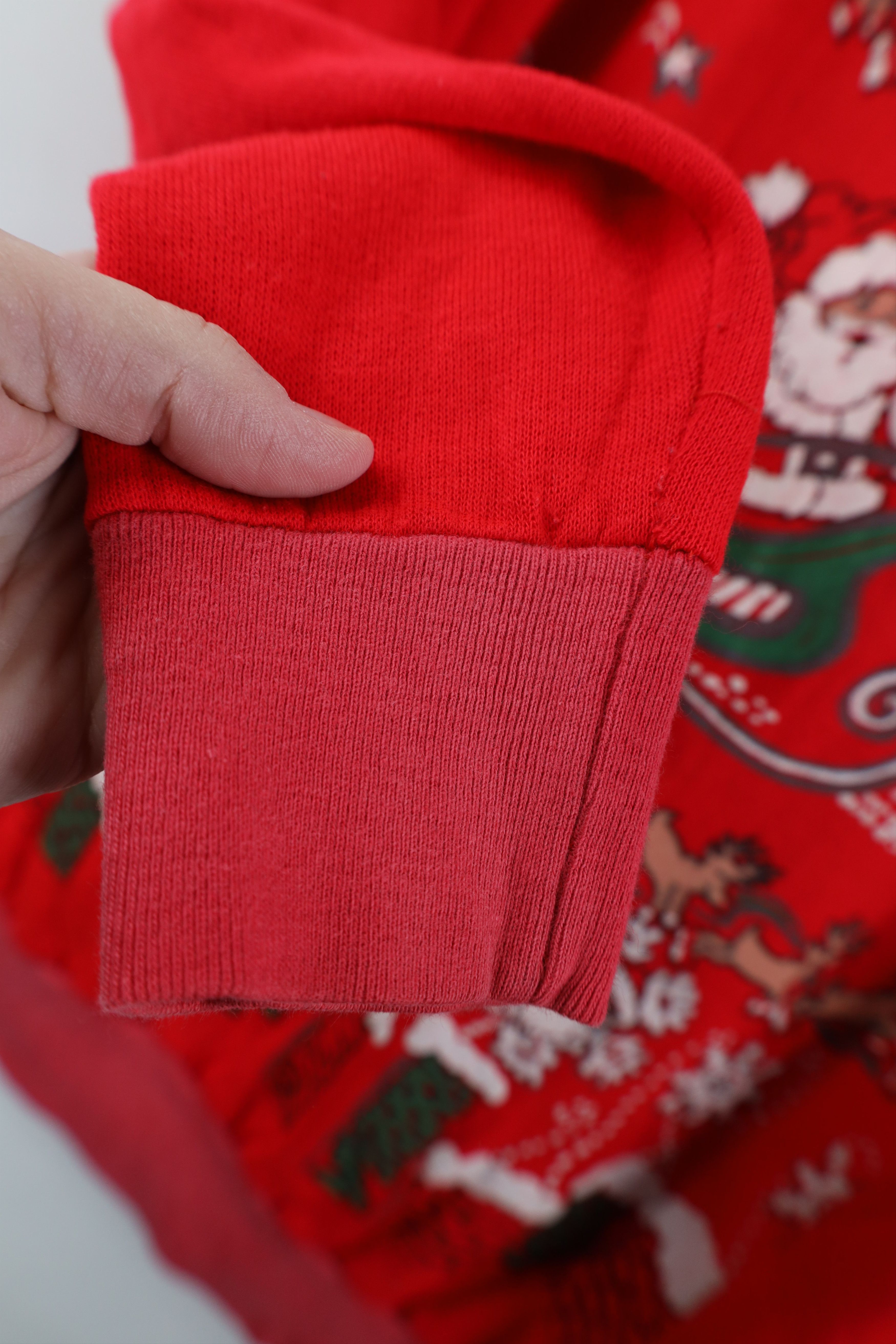 Vintage Vintage 80s 90s Christmas Santa Reindeer Sweatshirt Red USA Size L / US 10 / IT 46 - 11 Thumbnail