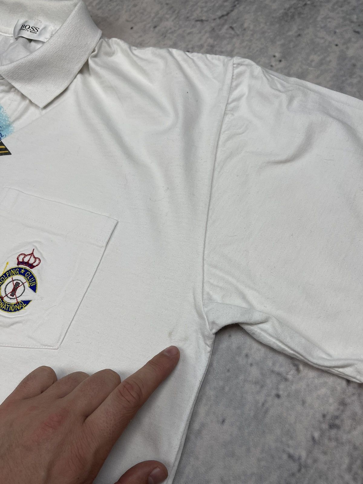 Hugo Boss × Vintage Vintage 90s Hugo Boss rare polo tee Size US XXL / EU 58 / 5 - 7 Thumbnail