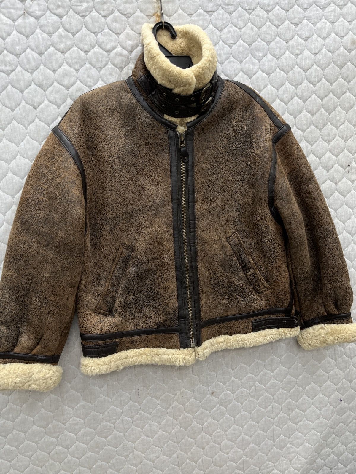 Genuine Leather 🔥🔥🔥STEALS VTG B3 MILITARY SHEARLING LEATHER JACKET Size US M / EU 48-50 / 2 - 3 Thumbnail