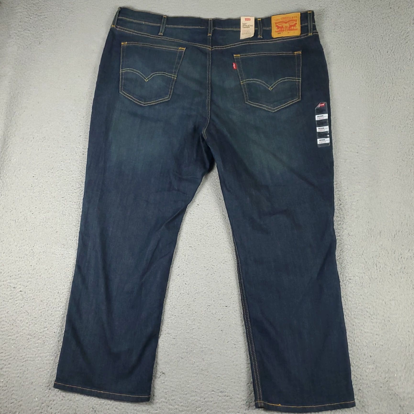 Levi's Levis 541 Athletic Fit Straight Leg Jeans Mens Size 46x29 Blue Cotton Denim Pants Size US 30 / EU 46 - 7 Thumbnail