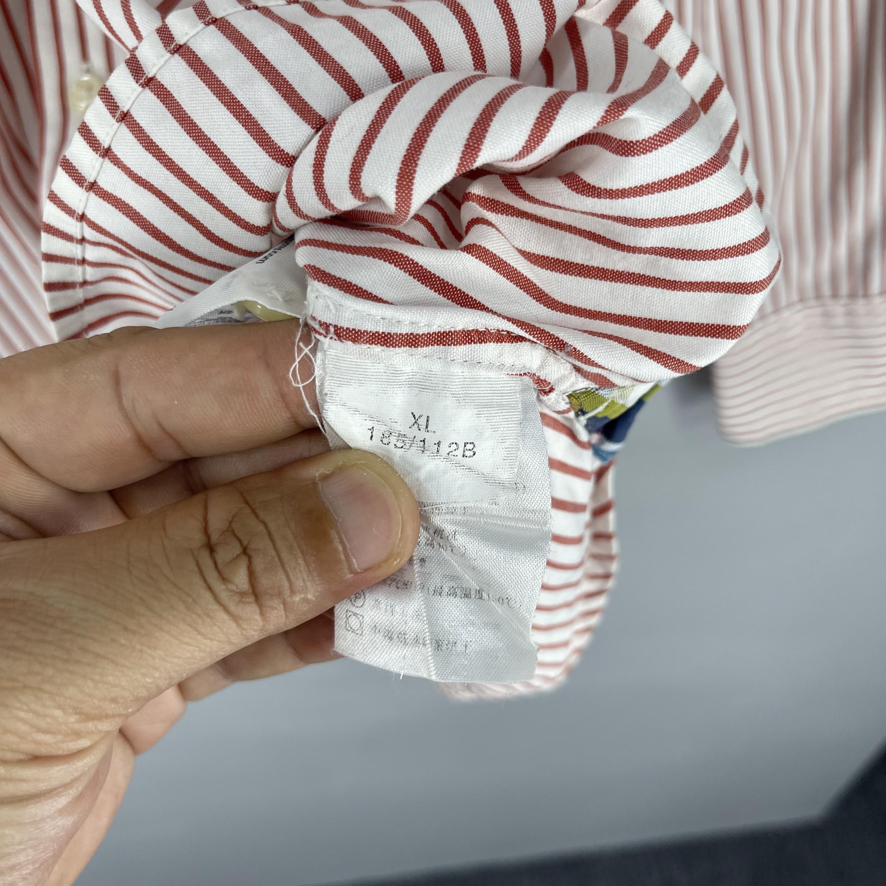 Tommy Hilfiger Vintage TOMMY HILFIGER Vertical Red/White Stripes Flannel Size US M / EU 48-50 / 2 - 8 Thumbnail