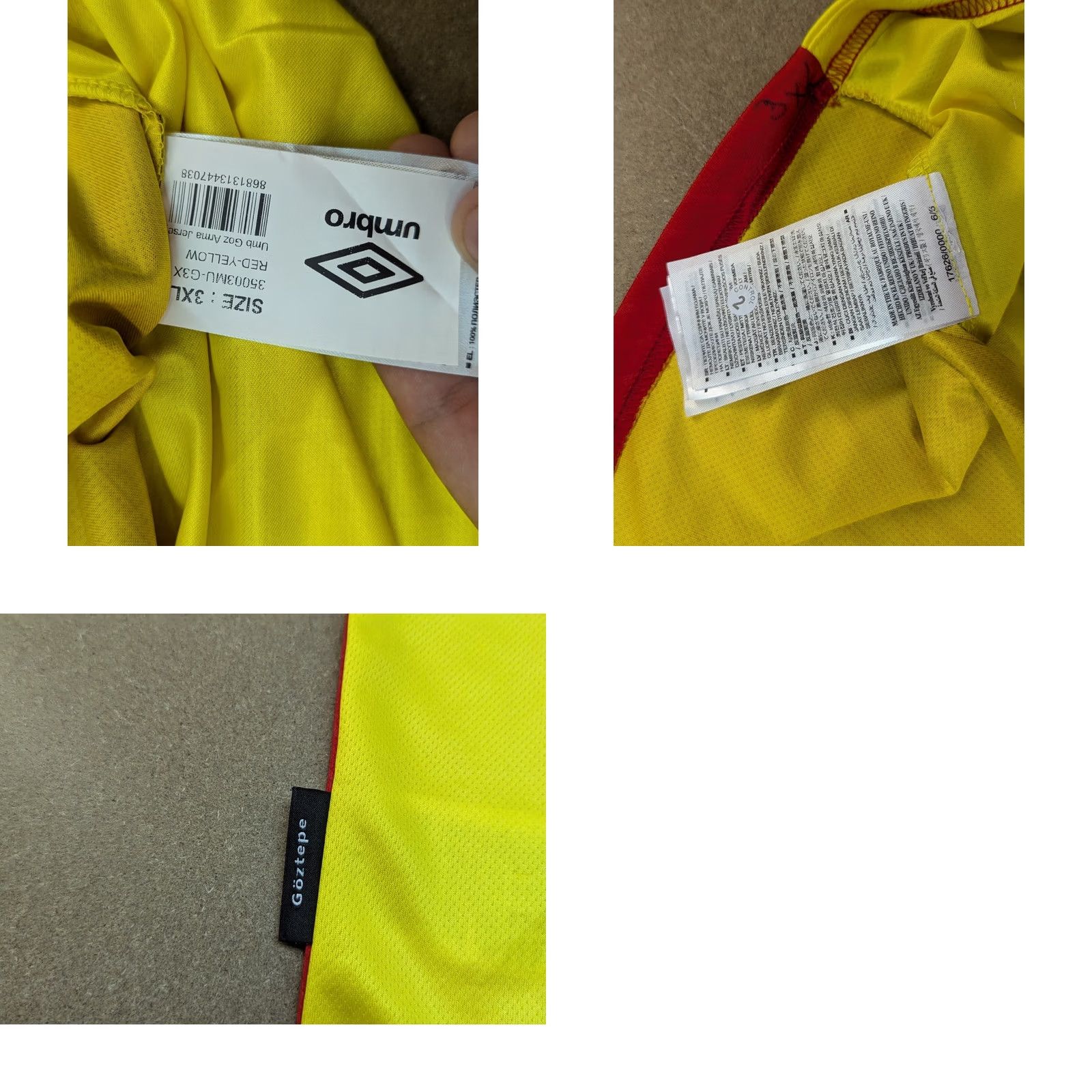 Umbro Umbro Goztepe 2021-2022 Home Mens Football Jersey Shirt 3XL Adult Multicolor Size US XXL / EU 58 / 5 - 9 Thumbnail