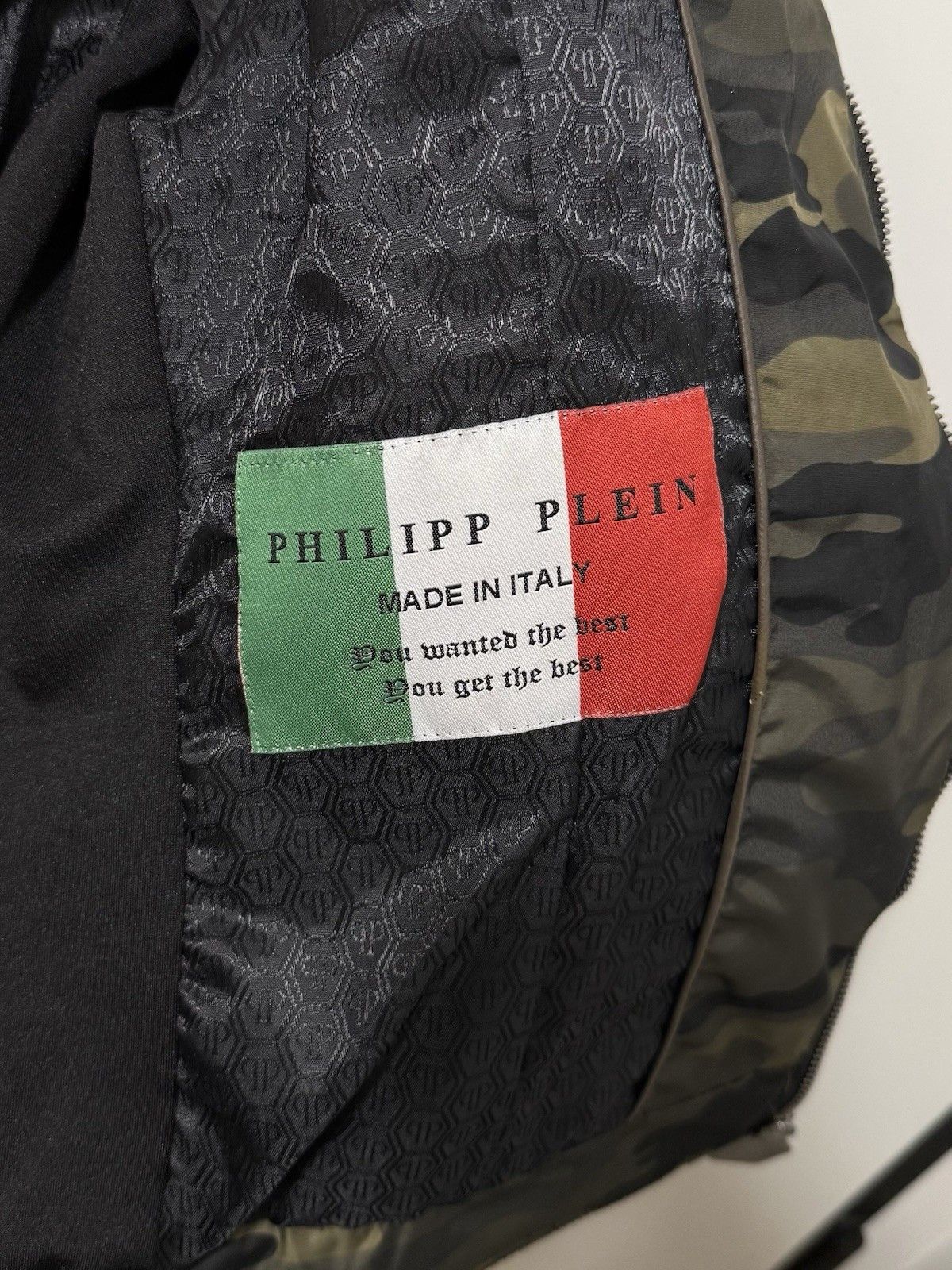 Philipp Plein Philipp Plein Womens Camo Camouflage Jacket Spikes Biker Size L / US 10 / IT 46 - 17 Thumbnail