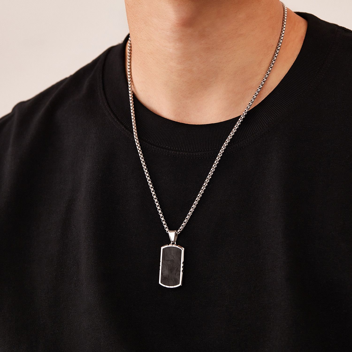 Jewelry Black Titanium Steel Necklace Size ONE SIZE - 9 Thumbnail