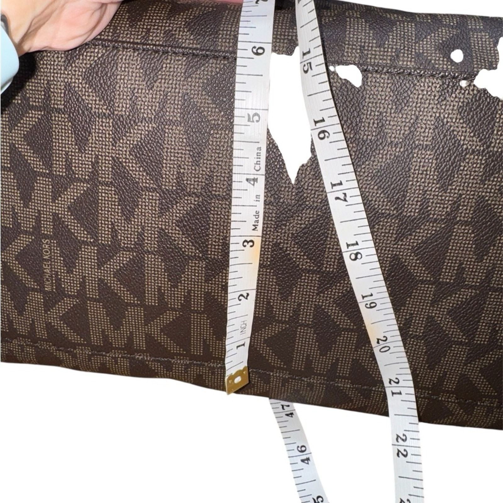 Michael Kors Michael Kors Signature Brown and Tan leather Barrel hand bag Size ONE SIZE - 7 Thumbnail