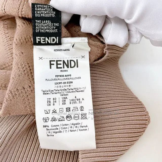 Fendi Fendi Monogrammed Printed Knit Top Size XS / US 0-2 / IT 36-38 - 6 Thumbnail