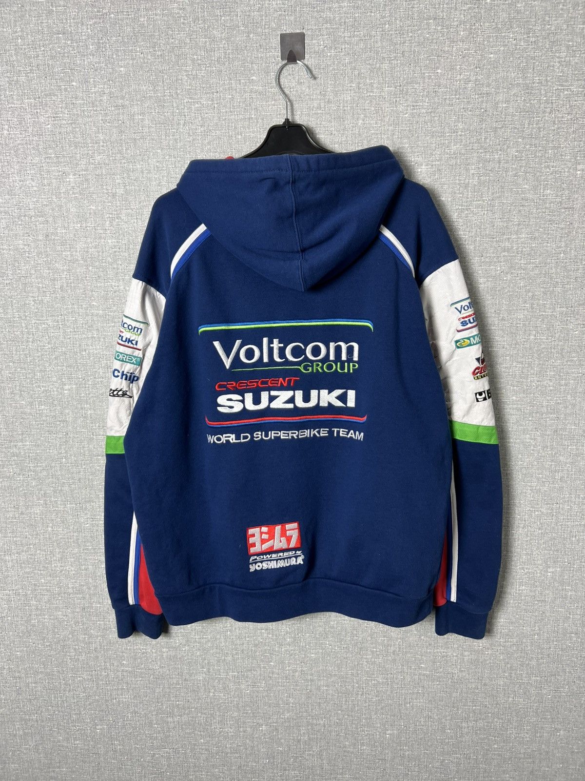 Vintage Suzuki RGSX Yoshimura World Superbike Team Racing Zip Hoodie Size US M / EU 48-50 / 2 - 17 Thumbnail