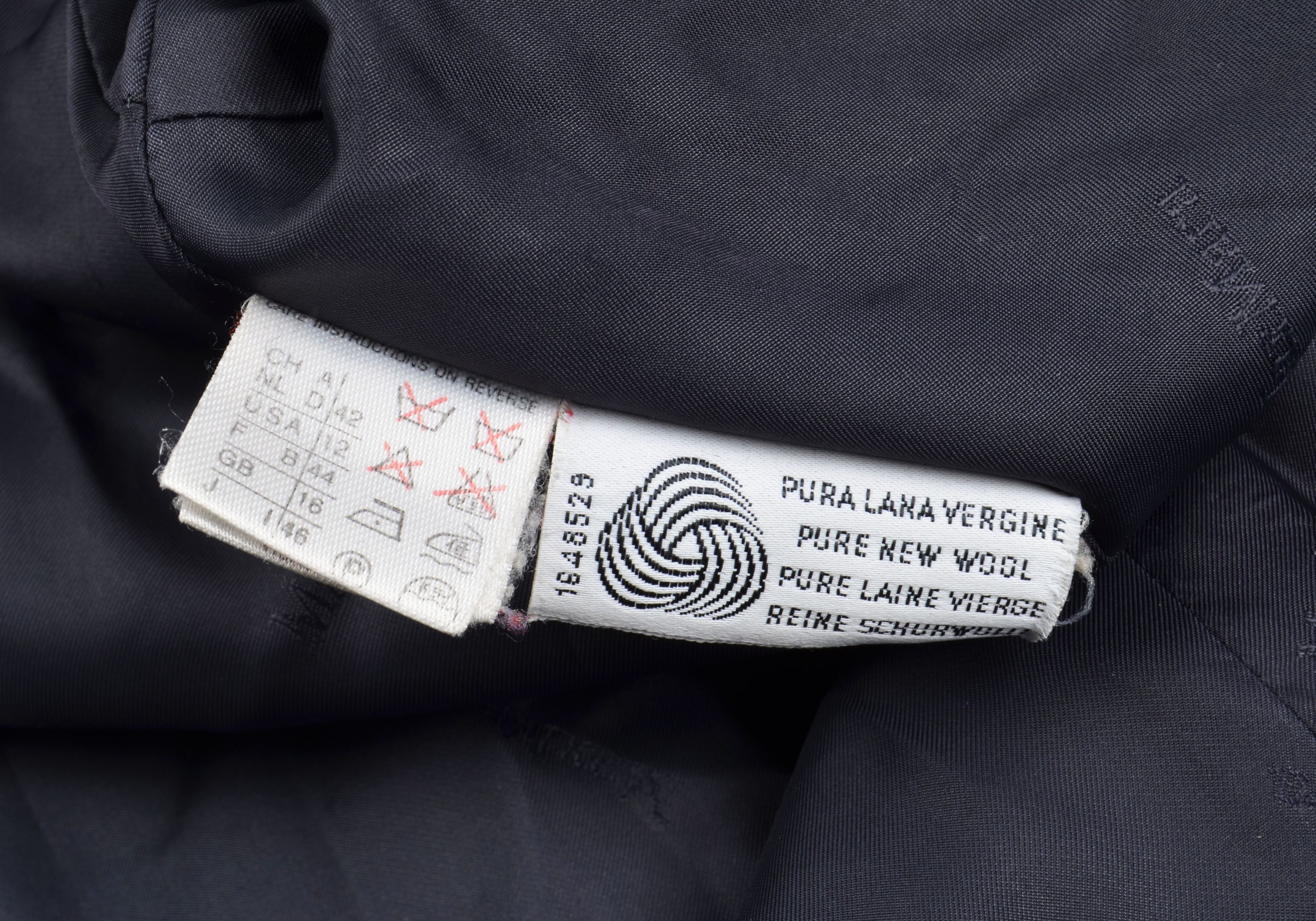 Max Mara Vintage Max Mara 80's Navy Oversized Wool Hooded Coat Size L / US 10 / IT 46 - 13 Thumbnail