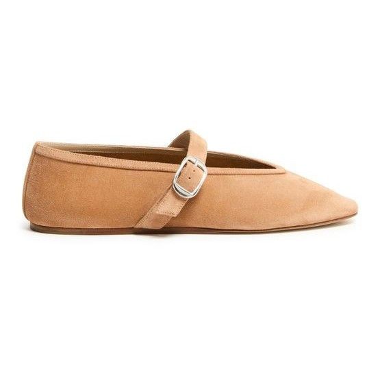 LE MONDE BERYL Stella Sienna Beige Ballerina Flats New & Aut