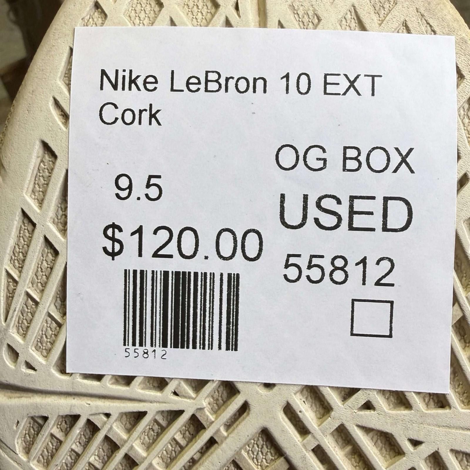 Nike Nike LeBron 10 EXT Cork 9.5 Used OG Box 580890-200 Size US 9.5 / EU 42-43 - 8 Thumbnail