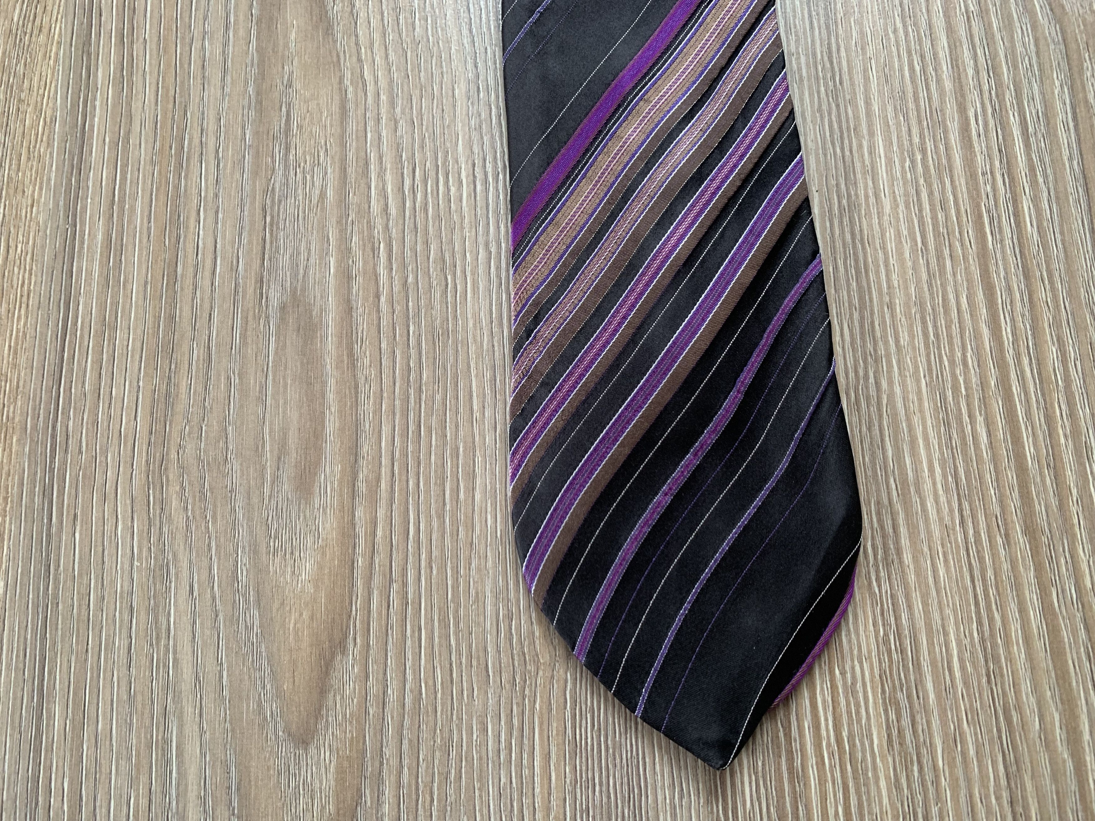 Kenzo Rare Kenzo Italian Stripe Printed Silk Tie Size ONE SIZE - 3 Thumbnail