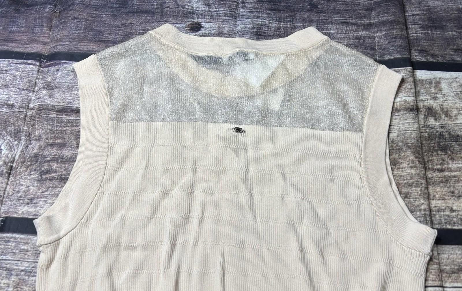 Other Sam Edelman Top Women's XL Samara Metallic Knit Sheer $79 Size XL / US 12-14 / IT 48-50 - 6 Thumbnail