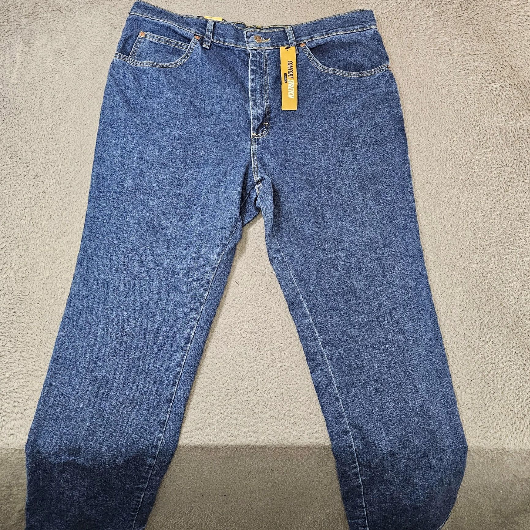 Lee Lee Regular Fit Straight Leg Jeans Mens 40x32 Blue Stretch High Rise Denim Size US 40 / EU 56 - 2 Thumbnail