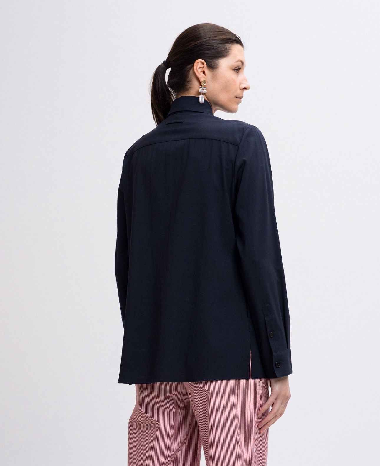 Jean Paul Gaultier Last Jean Paul Gaultier Blue Woolen Collar Embroidered Shirt Size M / US 6-8 / IT 42-44 - 4 Thumbnail