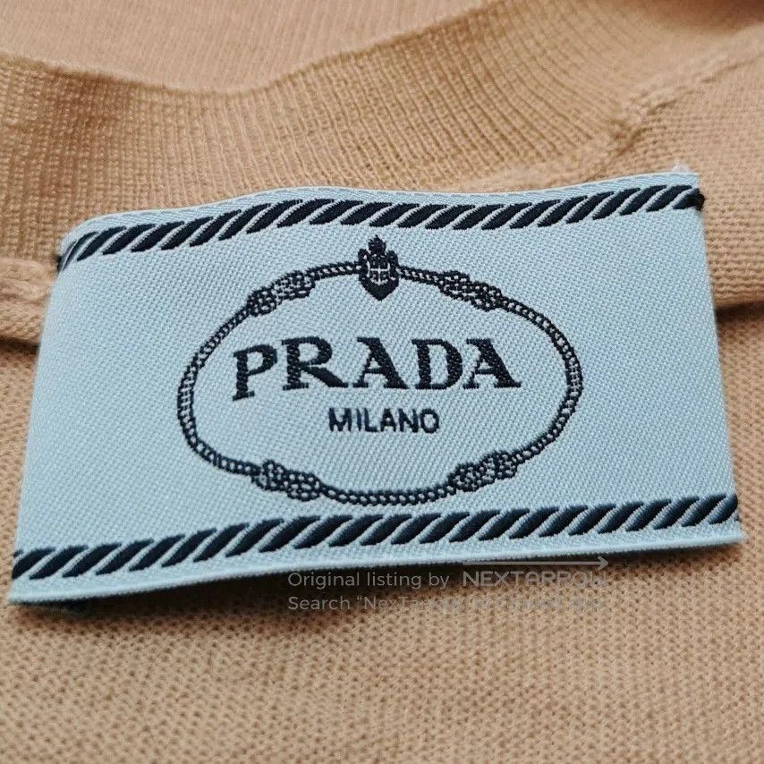 Prada Prada Wool Logo Short Sleeve Knit Top . Size S / US 4 / IT 40 - 4 Thumbnail