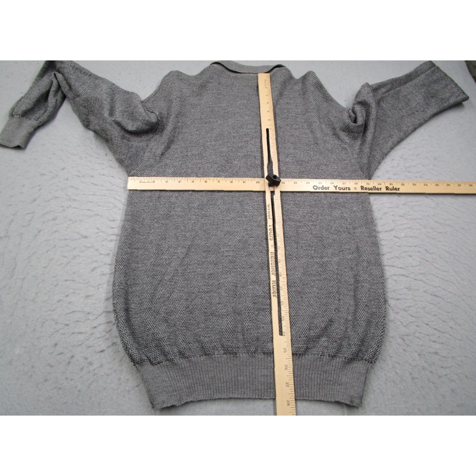 Brooks Brothers VINTAGE Brooks Brothers Mens Sweater Pullover All Seasons Wool Long Sleeve Geometric Italy Medium Gray Size US M / EU 48-50 / 2 - 3 Thumbnail