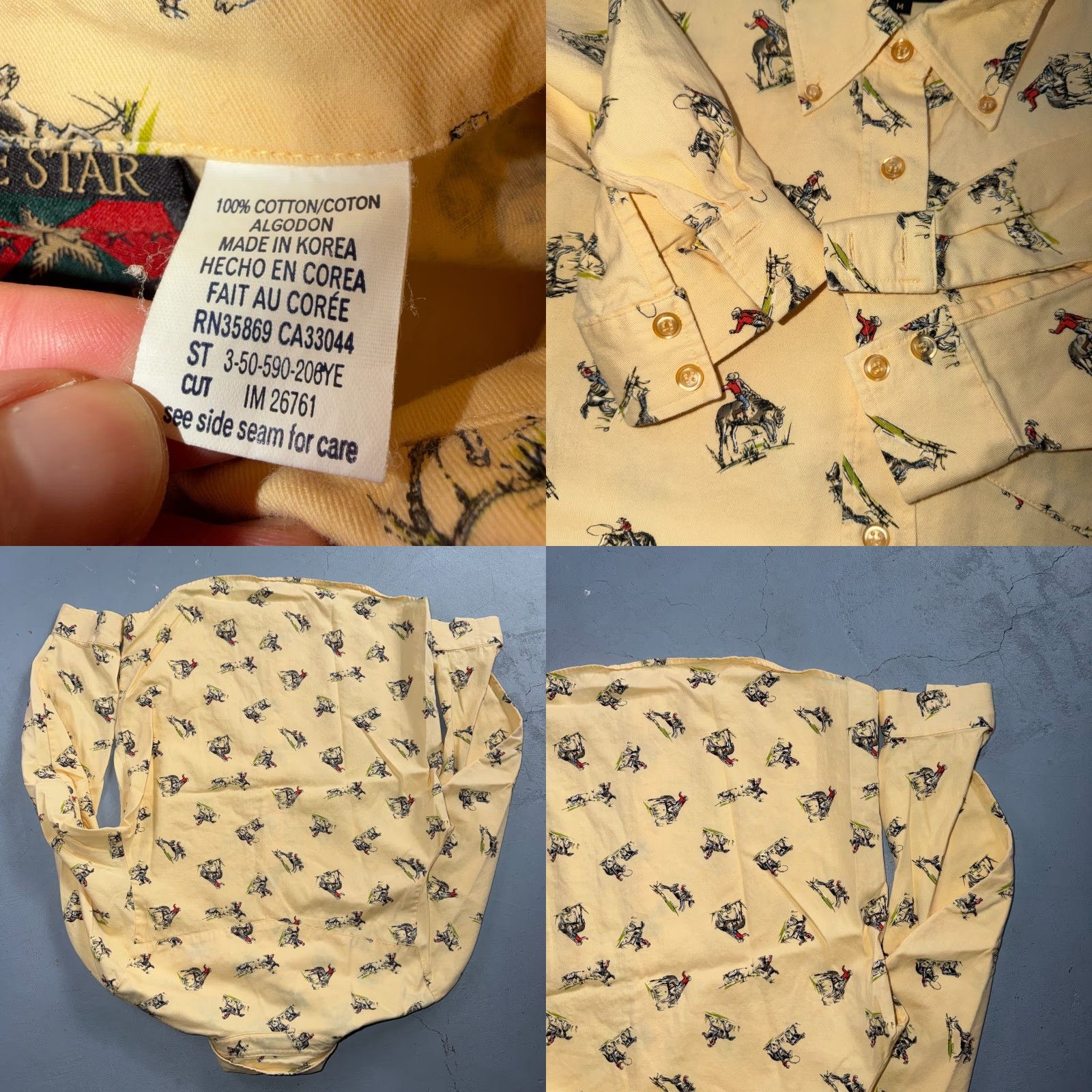 Roper VINTAGE Five Star by Roper Western Button Down Shirt M Horses AOP Shirt Size M / US 6-8 / IT 42-44 - 8 Thumbnail