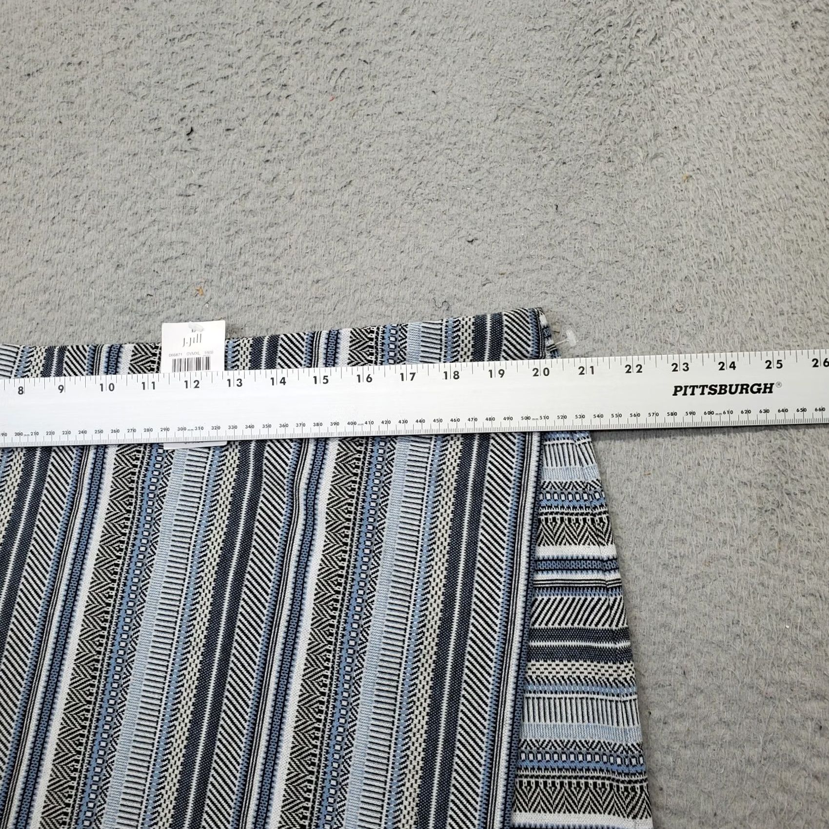 J. Jill J. Jill Womens XL Multicolor Striped Faux Wrap Knit Pleated Back Pull-On Skirt - Short, Casual/Multi Occasion, Stretch Rayon, NWT, Womens Size 40" / US 18 - 4 Thumbnail