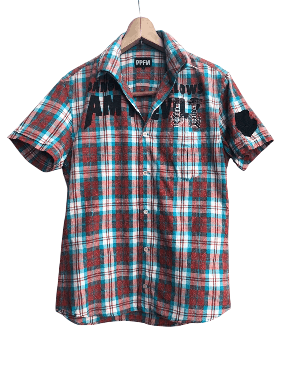 PPFM Y2K PPFM Dangerous Fellows Am I Evil? Plaid Shirt Size US M / EU 48-50 / 2 - 1 Thumbnail